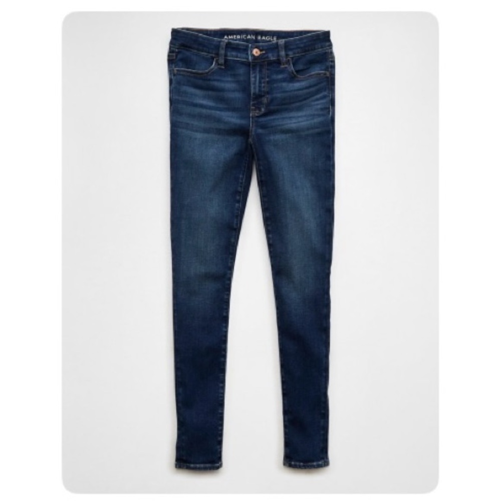 American Eagle Dark Wash Skinny Jean Jeggings - Picture 6 of 6